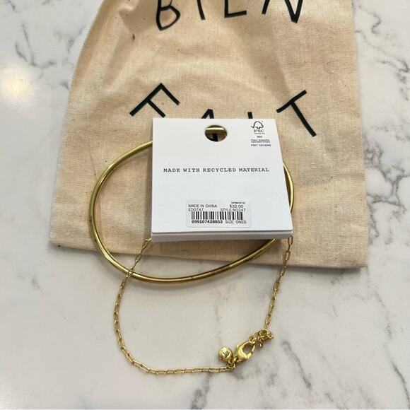 Madewell set of 2 Gold Toned Anklet Set - Picture 1 of 5